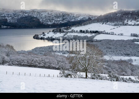 Ein sehr kaltes Bild von Loch Ness im winter Stockfoto