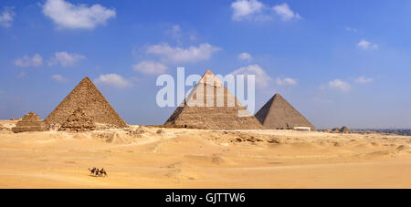 Pyramiden von Gizeh Stockfoto