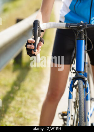 Frau Blau Menschen Stockfoto