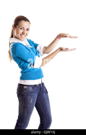 Frau Lachen lacht Stockfoto