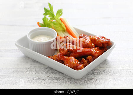 Buffalo chicken Wings, amerikanisches Essen Stockfoto