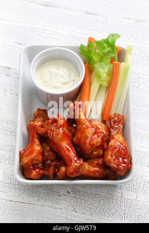 Buffalo chicken Wings, amerikanisches Essen Stockfoto