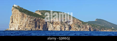 Capo Caccia - Panorama Stockfoto