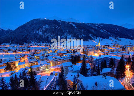 Alpen Winterstimmung Stockfoto