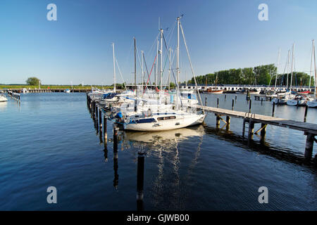 Seehafen von Karl Hagen auf der Insel Usedom Stockfoto