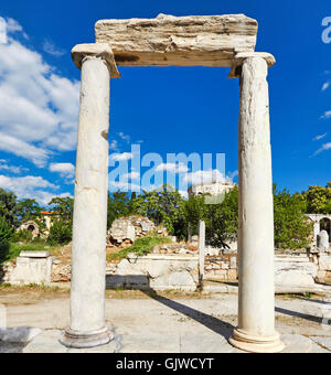 Die östlichen Propylon in die römische Agora, Griechenland Stockfoto