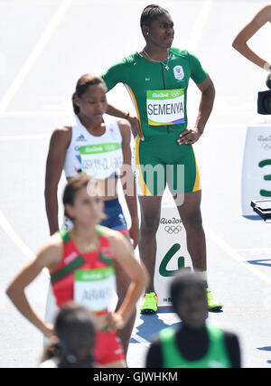 Rio De Janeiro, Brasilien. 17. August 2016. RIO DE JANEIRO, Brasilien - 17. AUGUST: Caster Semenya of South Africa in den Vorläufen der Frauen 800m während der Vormittagssitzung am Tag 12 Leichtathletik für die Olympischen Spiele in Rio 2016 im Olympiastadion am 17. August 2016 in Rio De Janeiro, Brasilien. Bildnachweis: Roger Sedres/Alamy Live-Nachrichten Stockfoto