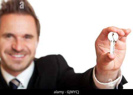 Haus-Bauvertrag Stockfoto