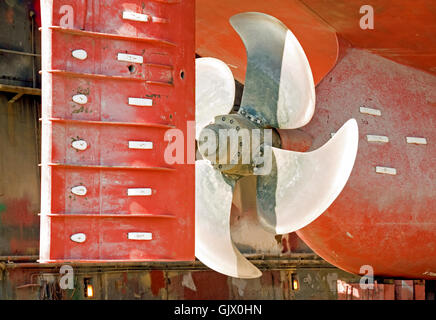 Propeller im trockenen Stockfoto