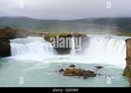 Wasserfall Krater Island Stockfoto