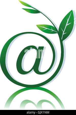 Blatt-e-Mail-website Stockfoto