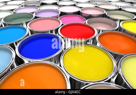 Farbe verschiedene tank Stockfoto