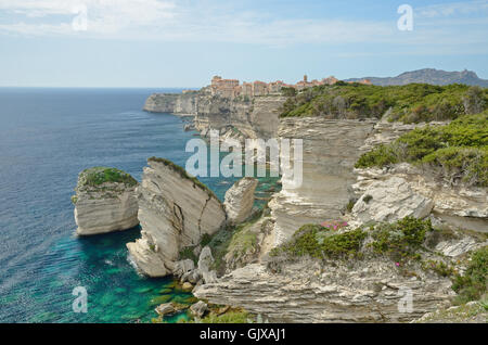 Küste in der Nähe von Bonifacio Stockfoto