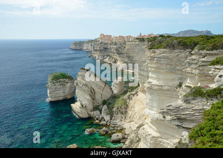 Küste in der Nähe von Bonifacio Stockfoto