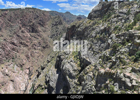 Arkansas Fluß gesehen von der Royal Gorge Bridge in Colorado Stockfoto