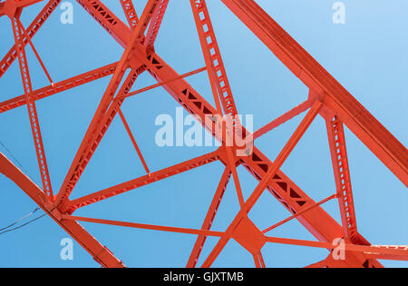 Nahaufnahme des Tokyo Tower Struktur, Japan Stockfoto