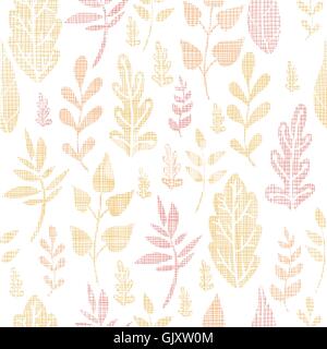 Textile Herbstlaub strukturierte Musterdesign Hintergrund Stock Vektor