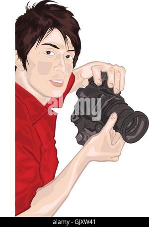 Fotograf Stock Vektor