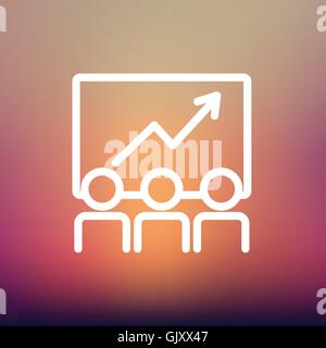 Geschäft Wachstum dünne Liniensymbol Stock Vektor