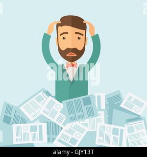 Menschen haben eine Menge Arbeit Stock Vektor