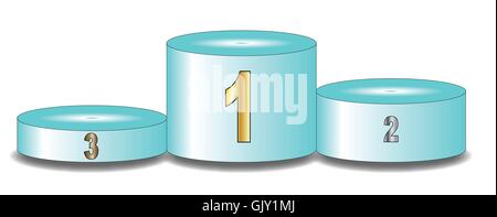 Sport Tag Gewinner Podium Stock Vektor