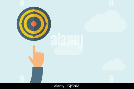 Hand auf Pad Zielsymbol Stock Vektor
