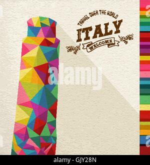 Reisen Italien Wahrzeichen polygonalen Denkmal Stock Vektor