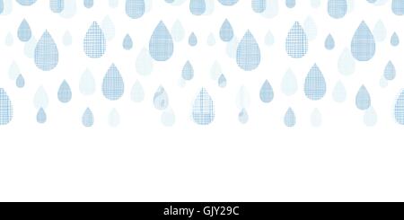 Abstrakte Textil blau Regentropfen horizontale Musterdesign Hintergrund Stock Vektor