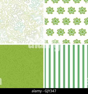 Vektor lockiges Doodle Formen Satz von vier marschieren wiederholen Muster Stock Vektor