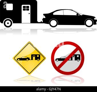 Auto und Anhänger Stock Vektor