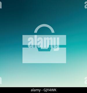 Aktentasche in flachen Stil-Ikone Stock Vektor