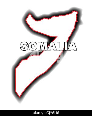 Der Umriß von Somalia Stock Vektor