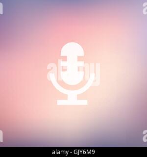 Retro-Mikrofon in flachen Stil-Ikone Stock Vektor