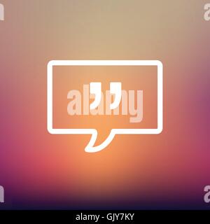 Sprechblase mit Interpunktion Symbol dünne Liniensymbol Stock Vektor