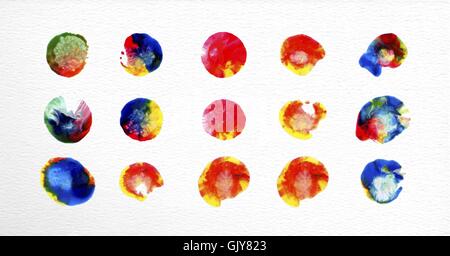 Aquarell Flecken Set Abbildung Stock Vektor