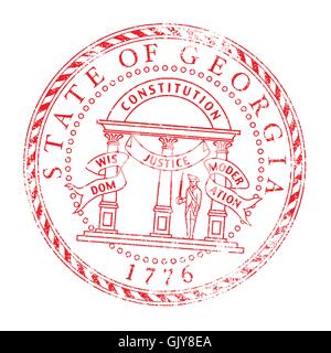 Georgien Siegelstempel Stock Vektor