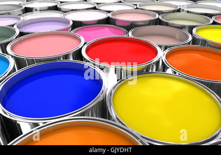 Farbe verschiedene tank Stockfoto