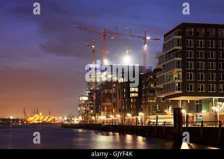 Nacht Foto Hamburg Laufgänge Stockfoto