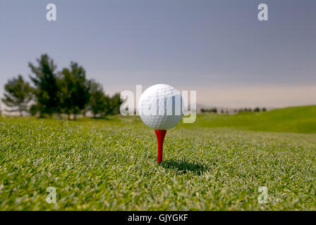 Ball Golf fairway Stockfoto