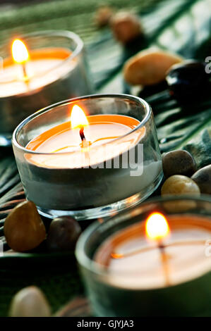 Flamme Flammen Kerzen Stockfoto