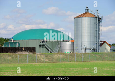 Biogasanlage - Biogas Anlage 71 Stockfoto