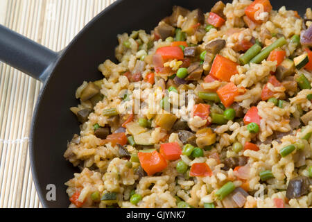 vegetarische paella Stockfoto