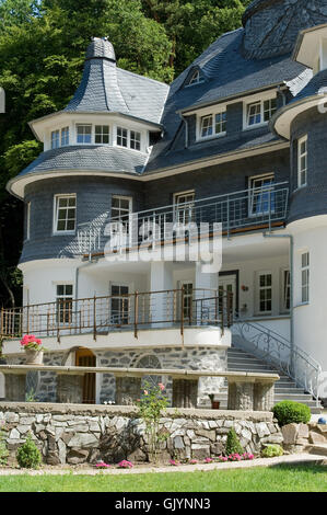 Hausbau-Altersvorsorge Stockfoto