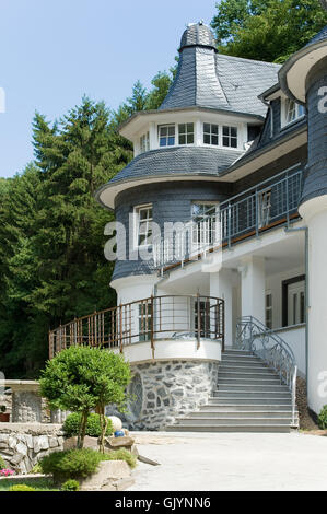 Hausbau-Altersvorsorge Stockfoto