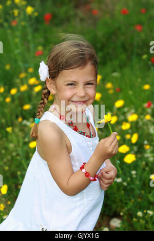 Feld-Daisy-Kind Stockfoto