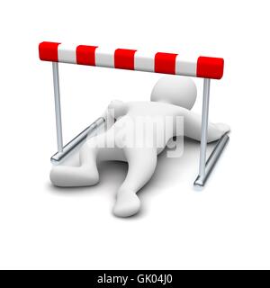 schleichen sich unter crawl Stockfoto