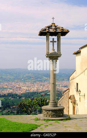 Fiesole mit Blick auf Florenz - Fiesole Blick auf Florenz 01 Stockfoto