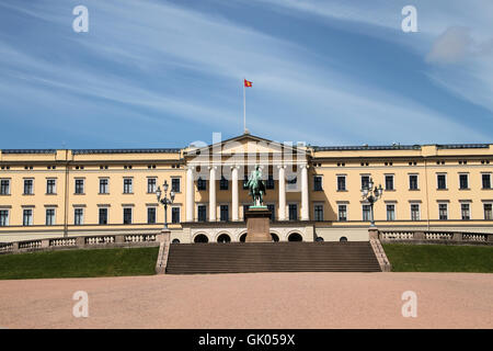 der Königspalast in oslo Stockfoto