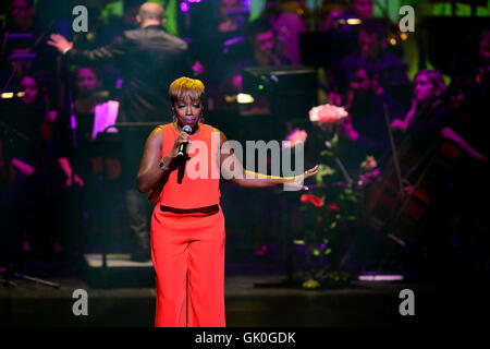 Adrienne Arsht 10. Jubiläums-Gala-Konzert an Adrienne Arsht Center für darstellende Künste ZIFF Ballet Opera House - Performances mit: Estelle Where: Miami, Florida, Vereinigte Staaten, wann: 21. April 2016 Stockfoto