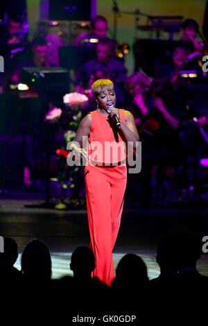 Adrienne Arsht 10. Jubiläums-Gala-Konzert an Adrienne Arsht Center für darstellende Künste ZIFF Ballet Opera House - Performances mit: Estelle Where: Miami, Florida, Vereinigte Staaten, wann: 21. April 2016 Stockfoto